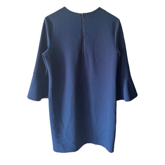 Tibi Bell Sleeve Sheath Dress Midnight Navy Blue Size 10 Office Career Cocktail - Picture 5 of 12